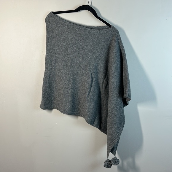 Ann Taylor Gray Wool Cashmere Blend Poncho - Picture 11 of 13